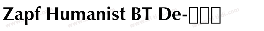 Zapf Humanist BT De字体转换 Zapf Humanist BT De字体转换
